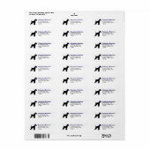 Airedale Terrier Dog Silhouette Return Address Etiket (Full Sheet)