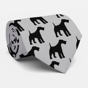 Airedale Terrier Dog Silhouette Stropdas