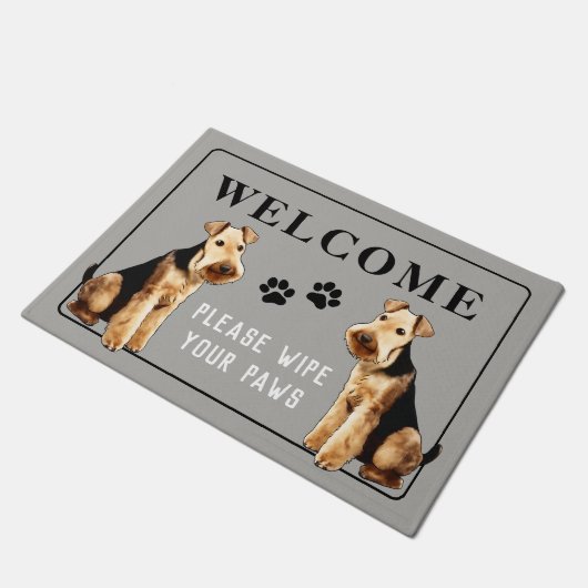  Airedale Terrier Doormat Deurmat (Schuin)