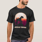 Airedale Terrier en Moon Halloween T-shirt (Voorkant)