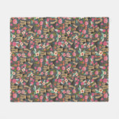 Airedale Terrier Floral dog blanket Fleece Deken (Voorkant (Horizontaal))