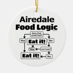 Airedale Terrier Food Logic Keramisch Ornament