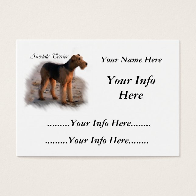 Airedale Terrier gepersonaliseerde Kaarten Visitekaartjes (Voorkant)