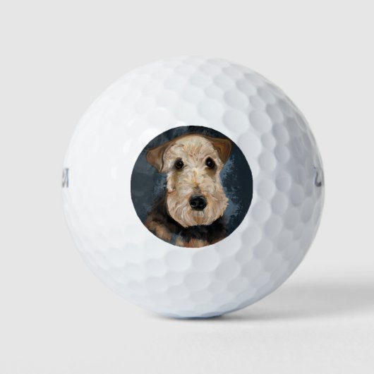 AIREDALE TERRIER GOLFBALLEN (Voorkant)