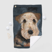 AIREDALE TERRIER GOLFHANDDOEK (Insitu)