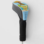 AIREDALE TERRIËR   GOLFHEADCOVER (Schuin)