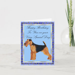 Airedale Terrier Happy Birthday Kaart