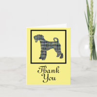 Airedale Terrier hond bedankt groet