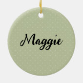 Airedale Terriër Hond en Kleurrijke Bloemen Groen Keramisch Ornament (Achterkant)