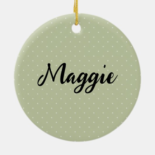 Airedale Terriër Hond en Kleurrijke Bloemen Groen Keramisch Ornament (Achterkant)