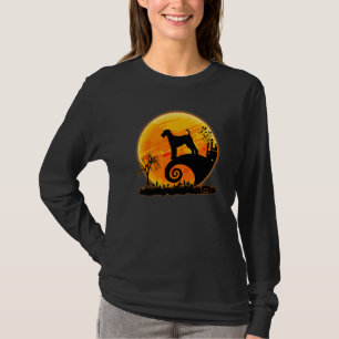 Airedale Terrier Hond Schattig En Maan Halloween T-shirt