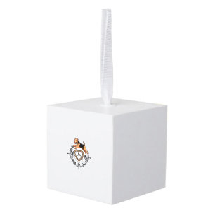 Airedale Terrier Hond Springend Hart Ekg Lijn Kubus Ornament