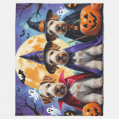 Airedale Terrier Honden Pompoen Halloween Grappig Fleece Deken (Voorkant)