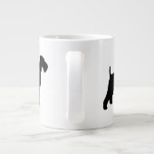 Airedale Terrier Hondenras Silhouettes Extra Grote Mok (Achterkant)