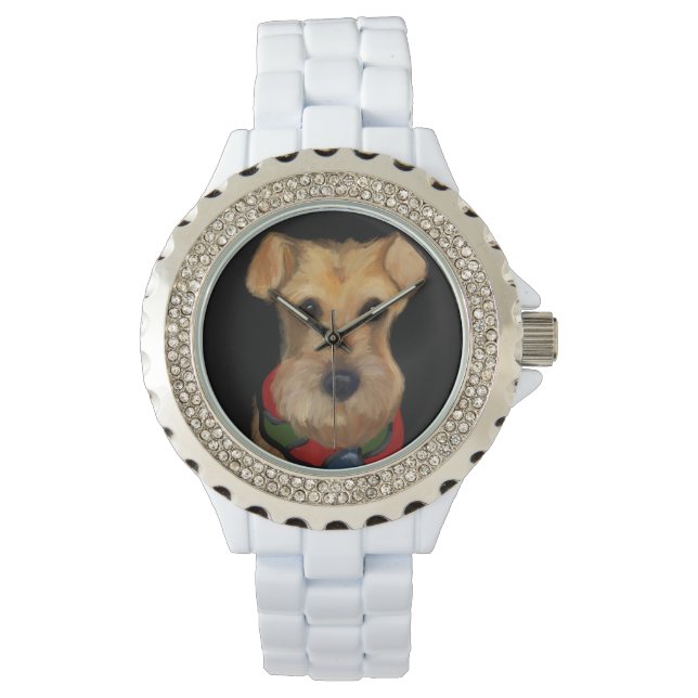 Airedale Terrier Horloge (Voorkant)