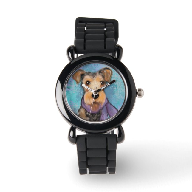 Airedale Terrier Horloge (Voorkant)
