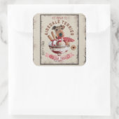 Airedale Terrier Ice-crème Funny Frozen behandelin Vierkante Sticker (Tas)