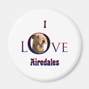 Airedale Terrier Ik Liefde Magneet
