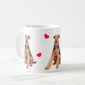 Airedale Terrier Illustrated Coffee Mok (Voorkant links)