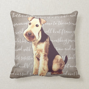 Airedale Terrier Illustration Pillow Kussen