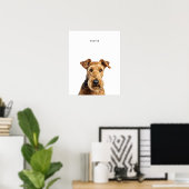 Airedale Terrier Impression personnalisée (Bureau à domicile)