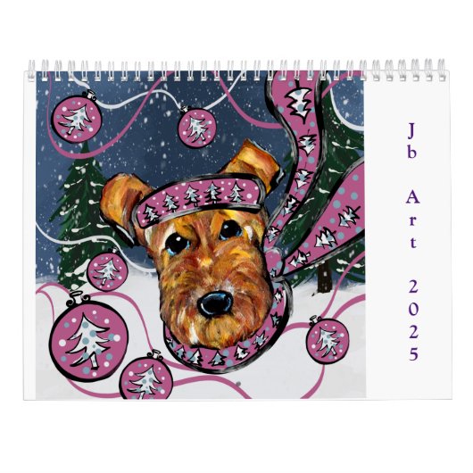 AIREDALE TERRIER KALENDER (Achterkant)