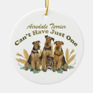 Airedale Terrier kan niet slechts één Keramisch Ornament