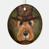 AIREDALE TERRIER KERAMISCH ORNAMENT (Links)