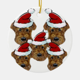 AIREDALE TERRIER KERAMISCH ORNAMENT