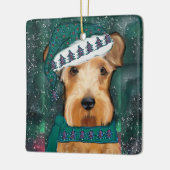 Airedale Terrier Keramisch Ornament (Links)