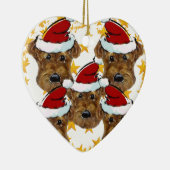 AIREDALE TERRIER KERAMISCH ORNAMENT (Rechts)