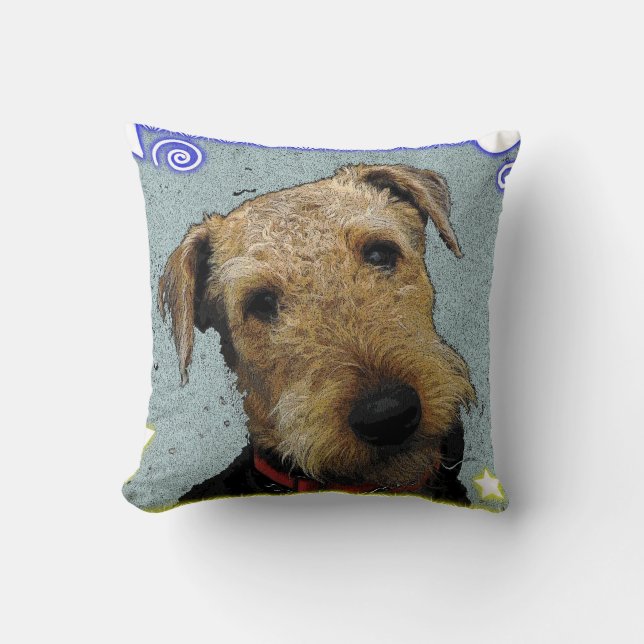 Airedale Terrier Kussen (Voorkant)