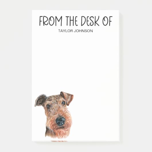 Airedale Terrier liefhebber Post-it® Notes (Voorkant)