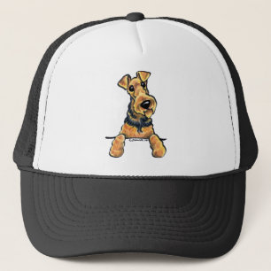 Airedale Terrier Line Art Trucker Pet
