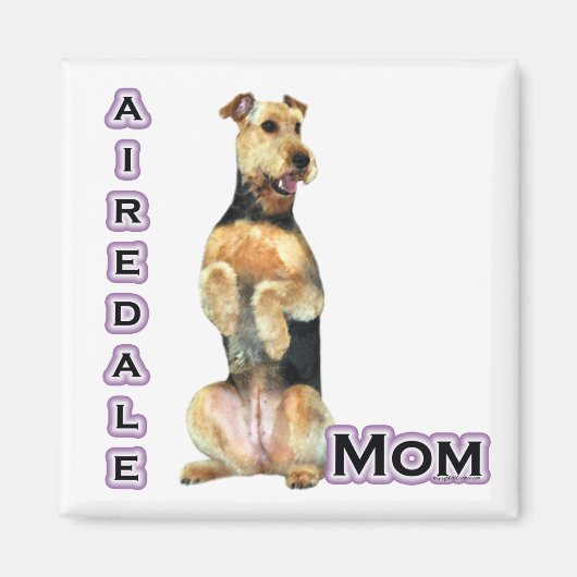 Airedale Terrier Maman 4 - Magnet (Devant)