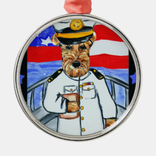 AIREDALE TERRIER METALEN ORNAMENT