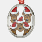 AIREDALE TERRIER METALEN ORNAMENT (Links)