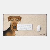 Airedale Terrier mignon Caricature Chien Bingley T (Clavier et souris)