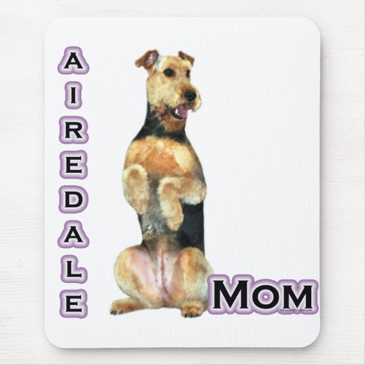 Airedale Terriër Moeder 4 Muismat (Voorkant)