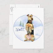Airedale Terrier Noel Feestdagenkaart (Voorkant / Achterkant)