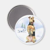 Airedale Terrier Noel Magneet (Voorkant / Achterkant)