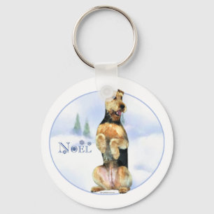 Airedale Terrier Noel - Magneet Sleutelhanger