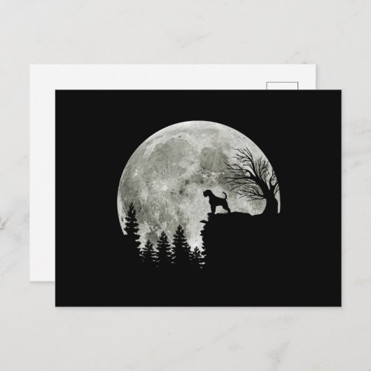 Airedale Terrier on Mountain Halloween Hondenliefh Briefkaart (Voorkant / Achterkant)