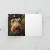Airedale terriër op St. Patrick's Day Kaart (Binnen)