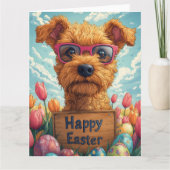 Airedale Terrier Paaseieren Kaart (Voorkant)
