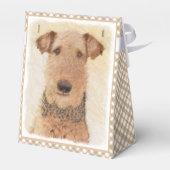 Airedale Terrier Painting - Cute Original Art Bedankdoosjes (Achterkant)