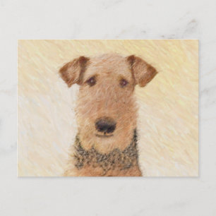 Airedale Terrier Painting - Cute Original Art Briefkaart