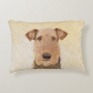 Airedale Terrier Painting - Cute Original Art Decoratief Kussen