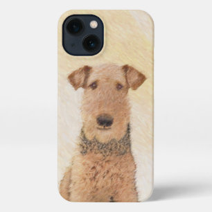 Airedale Terrier Painting - Cute Original Art iPhone 13 Hoesje