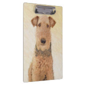 Airedale Terrier Painting - Cute Original Art Klembord (Rechts)